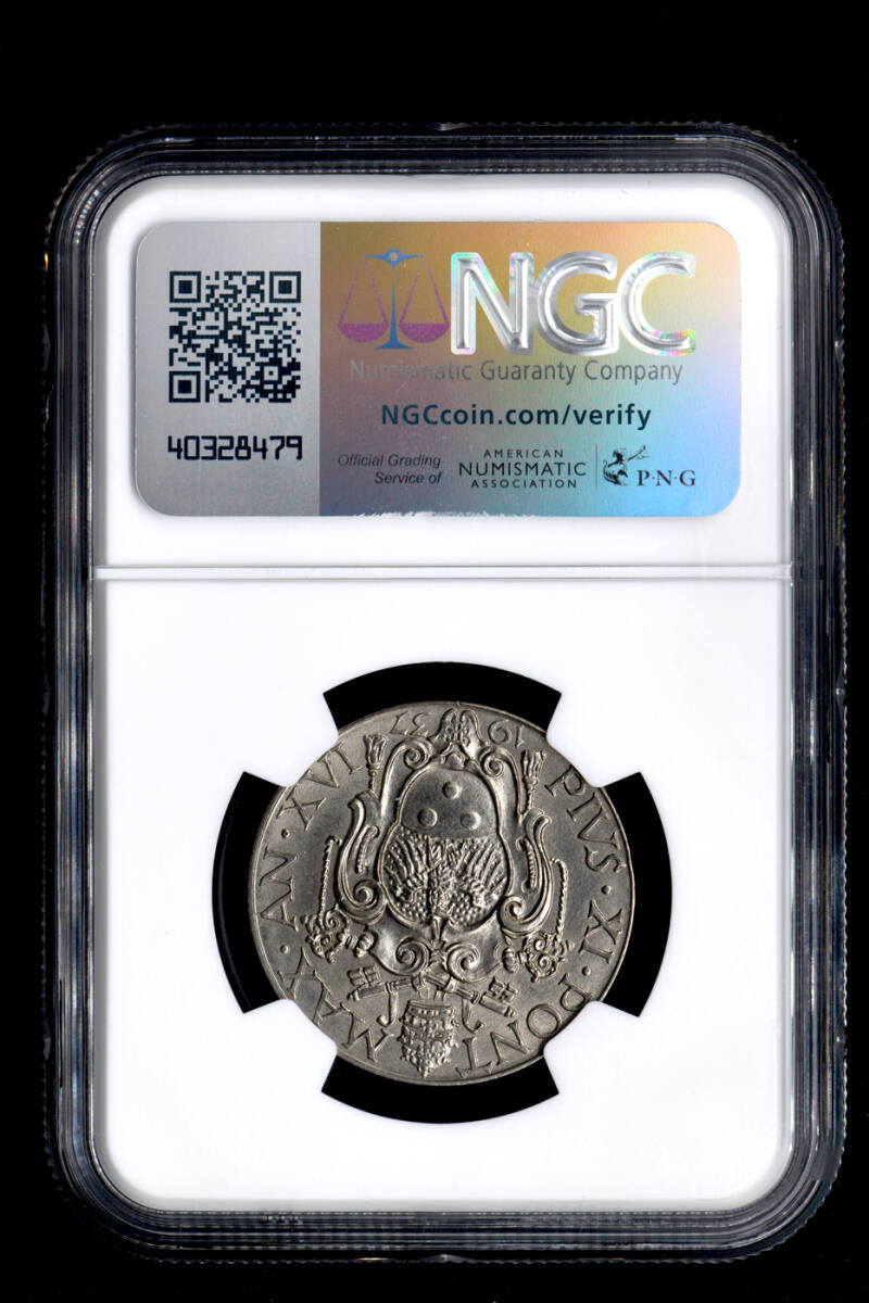 ☆土終 【NGC MS63 P社唯一のTOP最高鑑定】1937XVI バチカン 2L ☆土終 【NGC MS63 P社唯一のTOP最高鑑定】1937XVI バチカン 2L