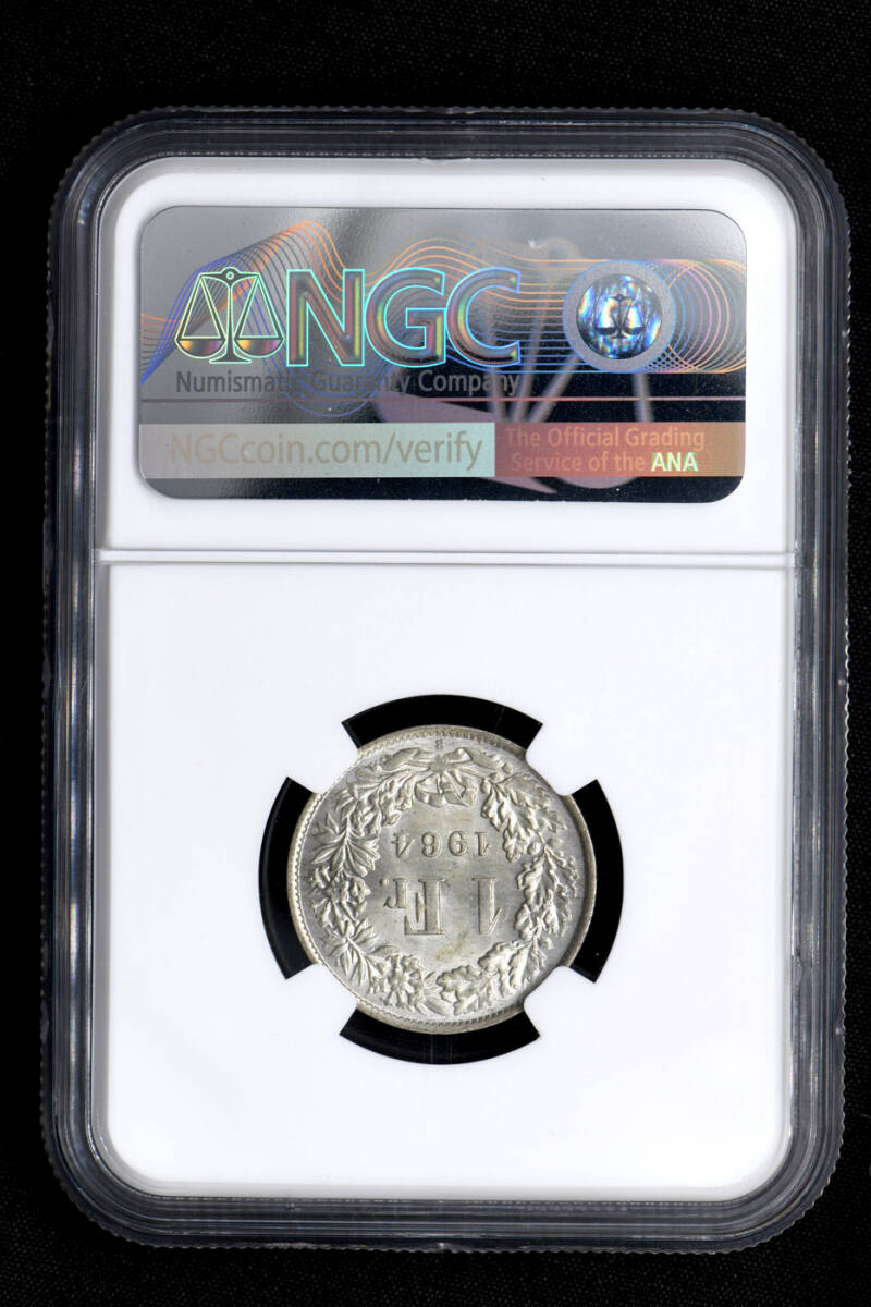 ☆月終 【NGC MS64】1964B スイス Franc銀貨 未使用+ //世界 ☆月終 【NGC MS64】1964B スイス Franc銀貨 未使用+ //世界