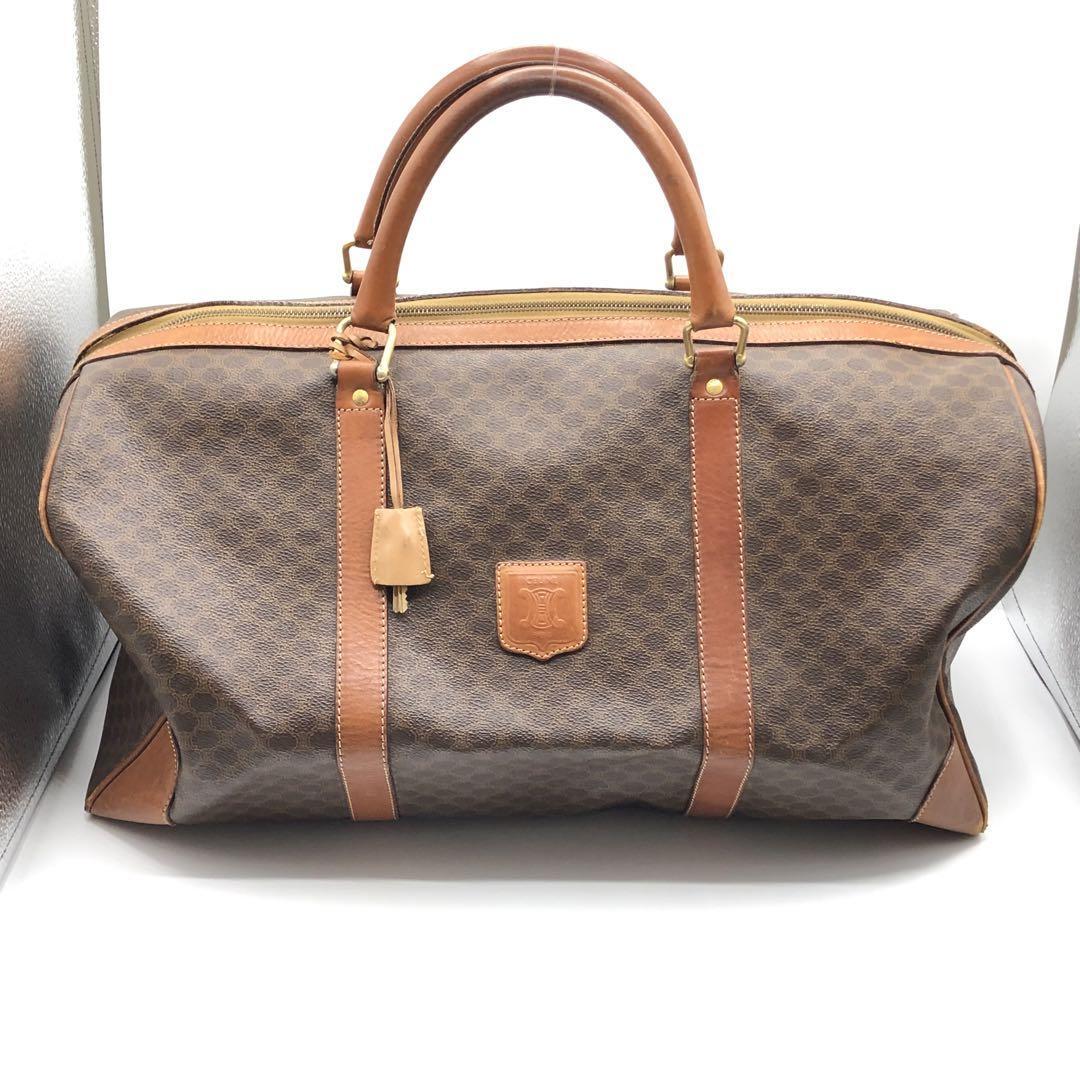 CELINE】セリーヌ ボストンバッグ PVC レザー 鍵付き 大容量 CELINE】セリーヌ ボストンバッグ PVC レザー 鍵付き 大容量
