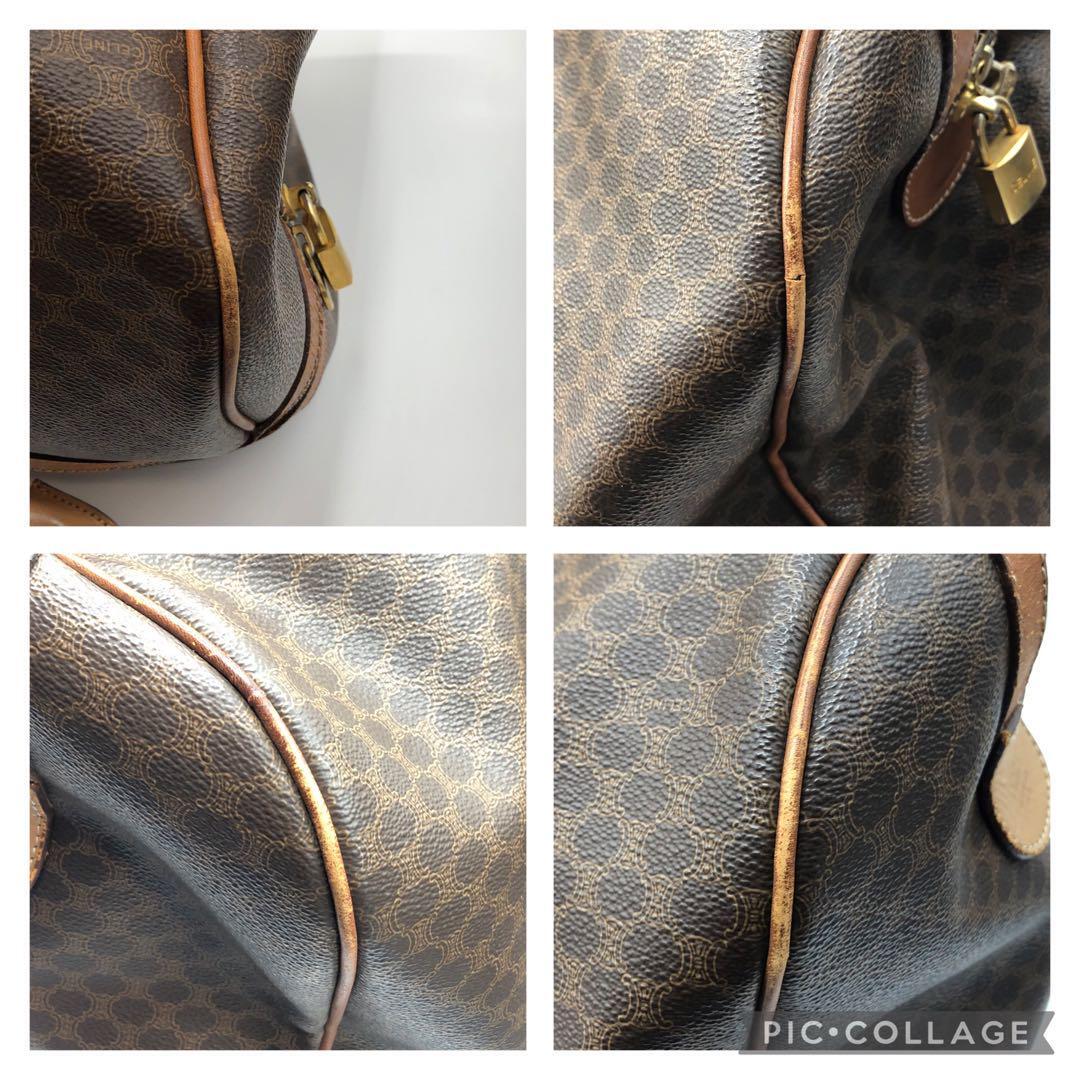 CELINE】セリーヌ ボストンバッグ PVC レザー 鍵付き 大容量 CELINE】セリーヌ ボストンバッグ PVC レザー 鍵付き 大容量
