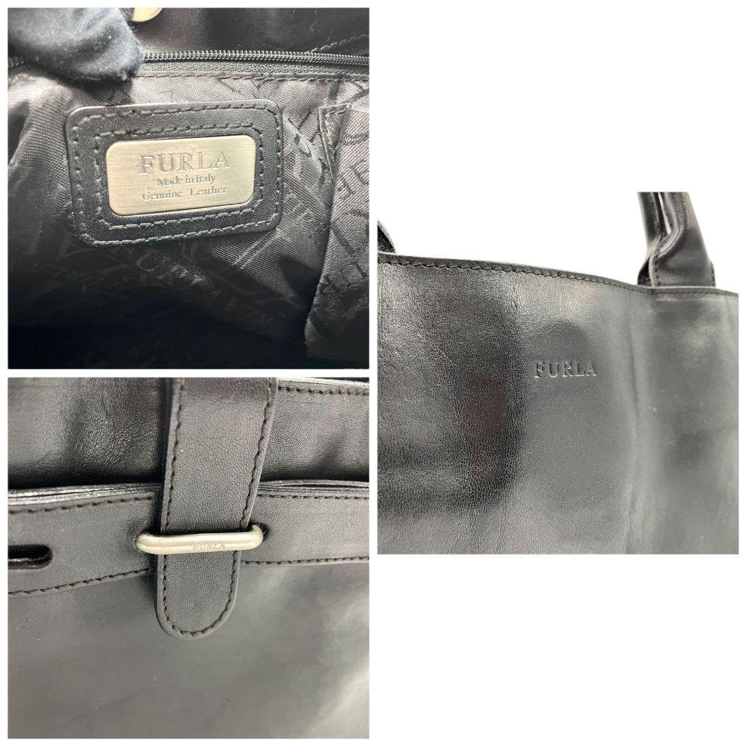 フルラ FURLA トートバッグ ビジネスバッグ 黒 レザー A4収納 e2 フルラ FURLA トートバッグ ビジネスバッグ 黒 レザー A4収納 e2