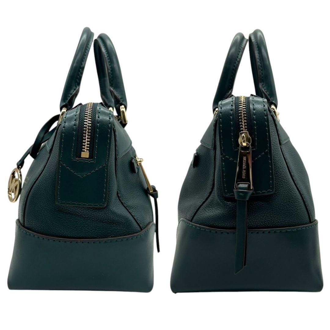 美品 マイケルコース ハンドバッグ 2way 緑 レザー ミニボストン 美品 マイケルコース ハンドバッグ 2way 緑 レザー ミニボストン