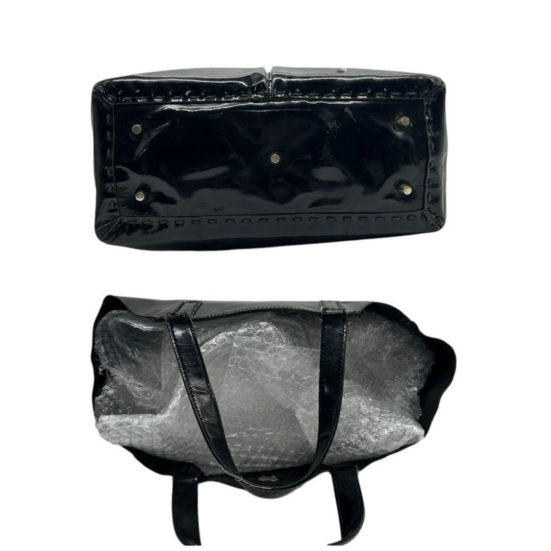  Anya Hindmarch большая сумка чёрный лента Logo эмаль кожа s16