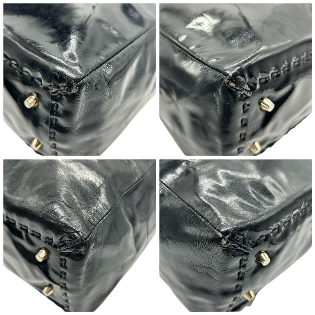  Anya Hindmarch большая сумка чёрный лента Logo эмаль кожа s16