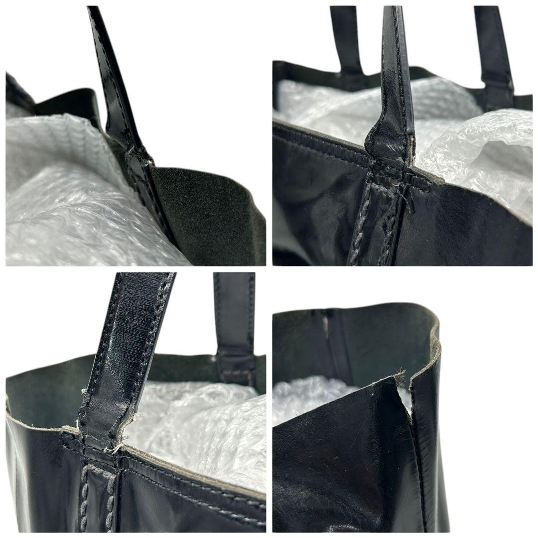 Anya Hindmarch большая сумка чёрный лента Logo эмаль кожа s16