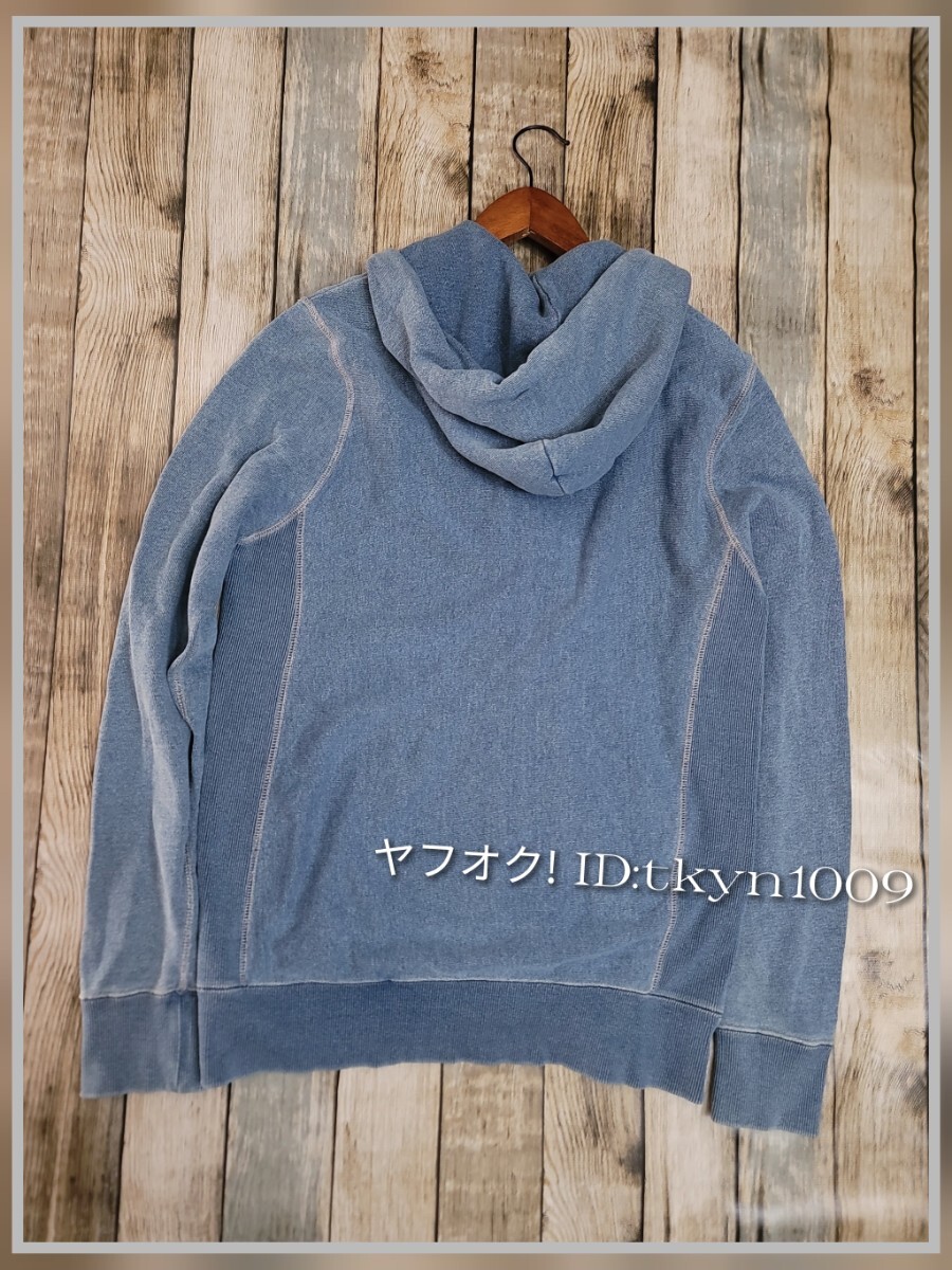 RHC Ron Herman ロンハーマン Indigo Zip up Sweat Hoodie インディゴ ジップアップ RHC ロゴ入り パーカー フーディー_画像7