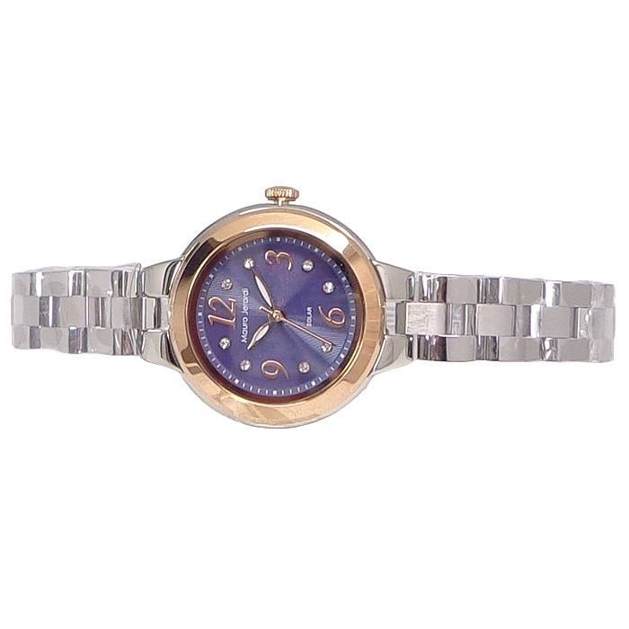  женские наручные часы солнечный источник питания MJ056-2maurojela Rudy нержавеющая сталь чистота солнечный батарейка замена не необходимо кварц игла часы 