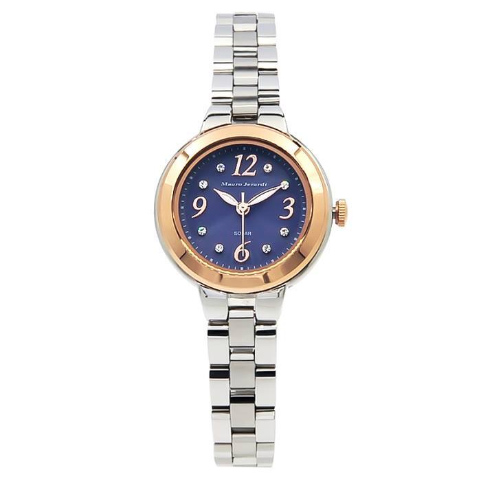  женские наручные часы солнечный источник питания MJ056-2maurojela Rudy нержавеющая сталь чистота солнечный батарейка замена не необходимо кварц игла часы 