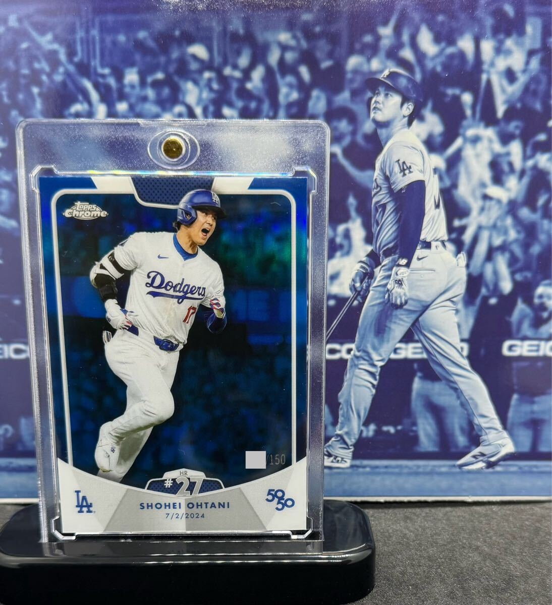 ☆150枚限定☆ 2024 Topps 50/50 MLB 大谷翔平 HR #27 Chrome