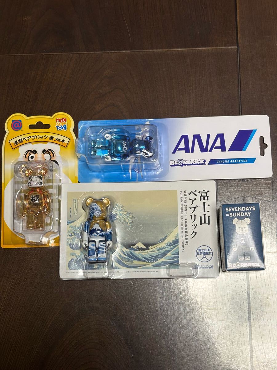 ベアブリック BE@RBRICK 100% 4体セット 達磨 金メッキ 富士山 ベアブリック BE@RBRICK 100% 4体セット 達磨 金メッキ 富士山
