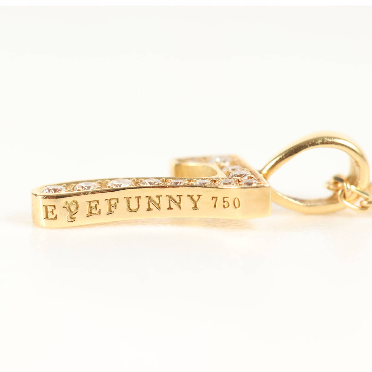 EYEFUNNY アイファニー ダイヤモンド ナンバー 7 ペンダントトップ チェーン ネックレス / Au750 K18 / イエローゴールド / アクセサリー