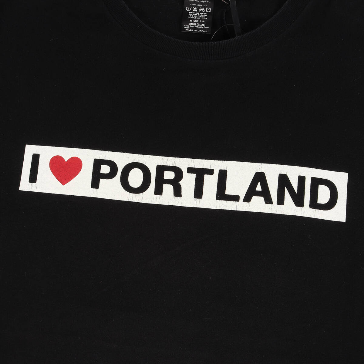 NUMBER (N)INE Number Nine футболка размер :4 08AW порт Land период I LOVE PORTLAND вырез лодочкой футболка черный чёрный tops 