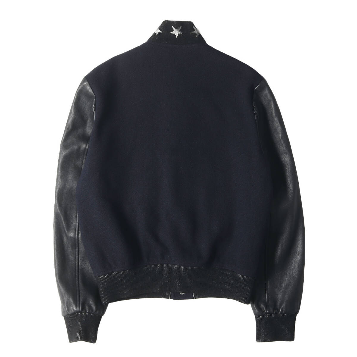 SAINT LAURENT PARIS サンローラン パリ ジャケット サイズ:44 / スタージャガード ネック テディ スタジャン / ネイビー ブラック