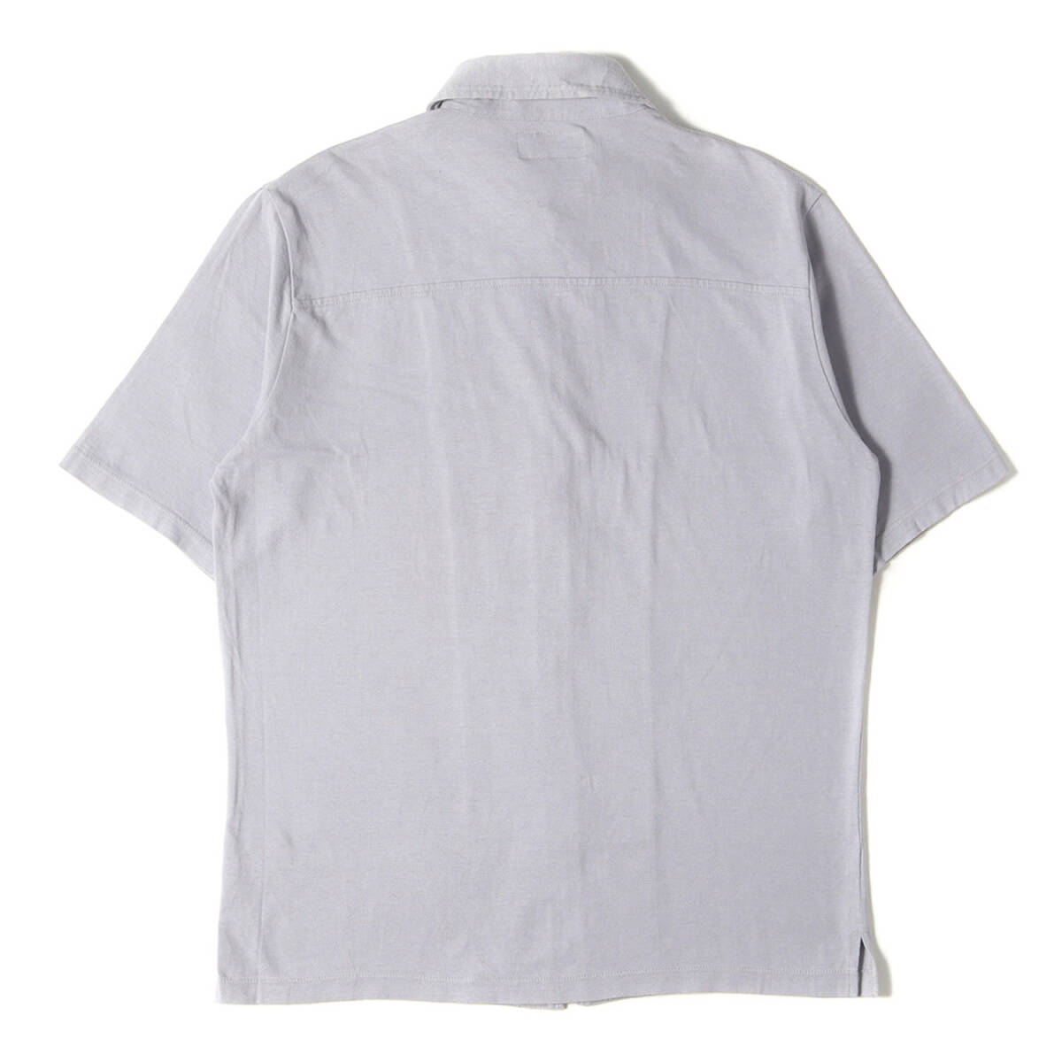 agnes b. アニエスベー シャツ サイズ:2 / アイコン レザール ジップ 半袖 シャツ / MADE IN JAPAN / homme / グレイッシュライトパープル