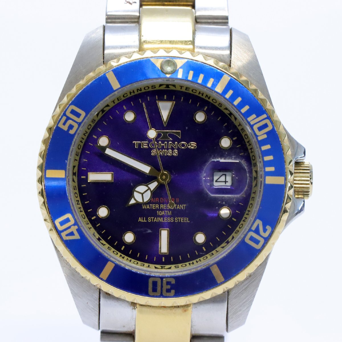 ジャンク時計☆Technos テクノス AIR DIVERⅡ 腕時計 2点お ジャンク時計☆Technos テクノス AIR DIVERⅡ 腕時計 2点お