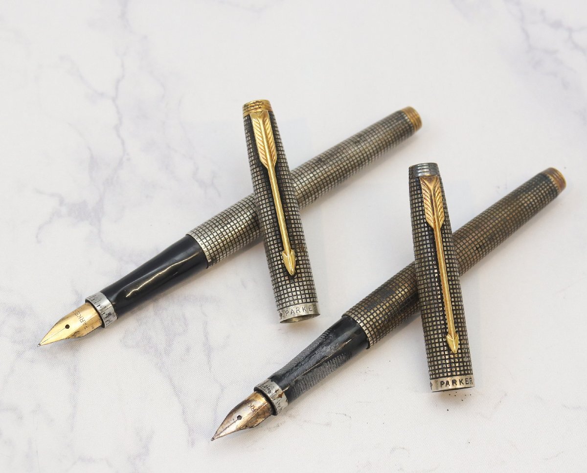 パーカー PARKER 万年筆 スターリングシルバー ペン先14K×2点 パーカー PARKER 万年筆 スターリングシルバー ペン先14K×2点