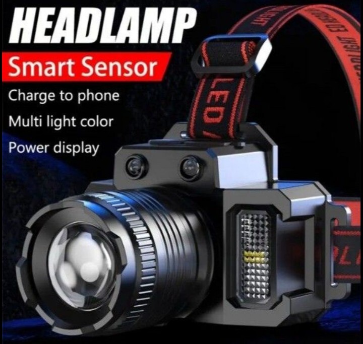 LEDヘッドランプ HXP50 ＋COB 高輝度 5モードセンサー機能 360度角度調(diào)整可能 IPX44防水 スマホ充電可能 新品 送料無料！