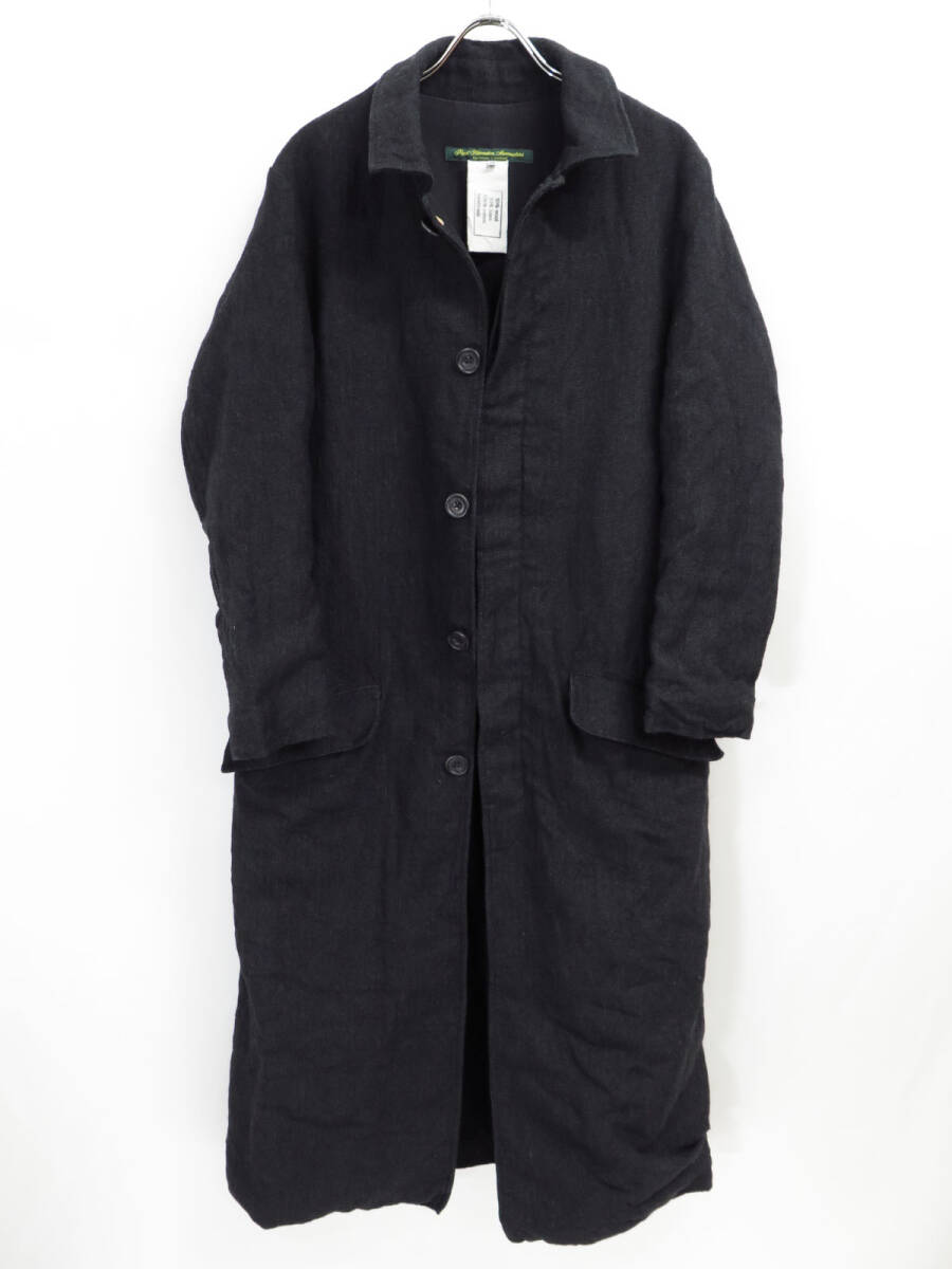 【希少】ポールハーデン ウールコート Paul Harnden/アートブック付 Paul Harnden Mens Long Mac Coat Wool Linen XS ポールハーデン
