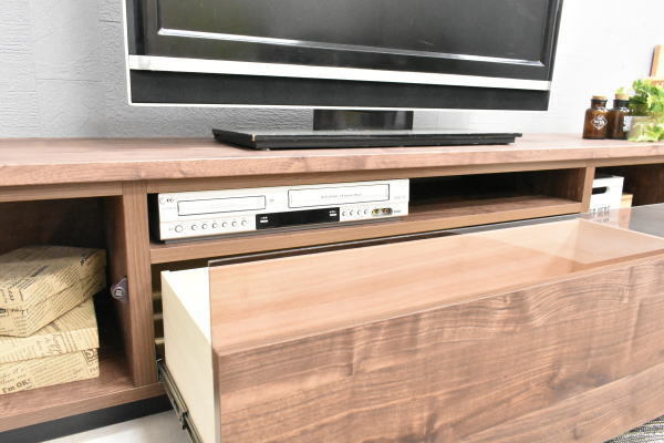 ST27-3NZQ:【地域限定送料無料 新品 即決】國産200cm幅ワイドテレビボード ブラウン【日本制リビング収納ローボードTV臺outlet家具】
