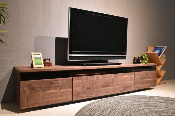 ST27-3NZQ:【地域限定送料無料 新品 即決】國産200cm幅ワイドテレビボード ブラウン【日本制リビング収納ローボードTV臺outlet家具】