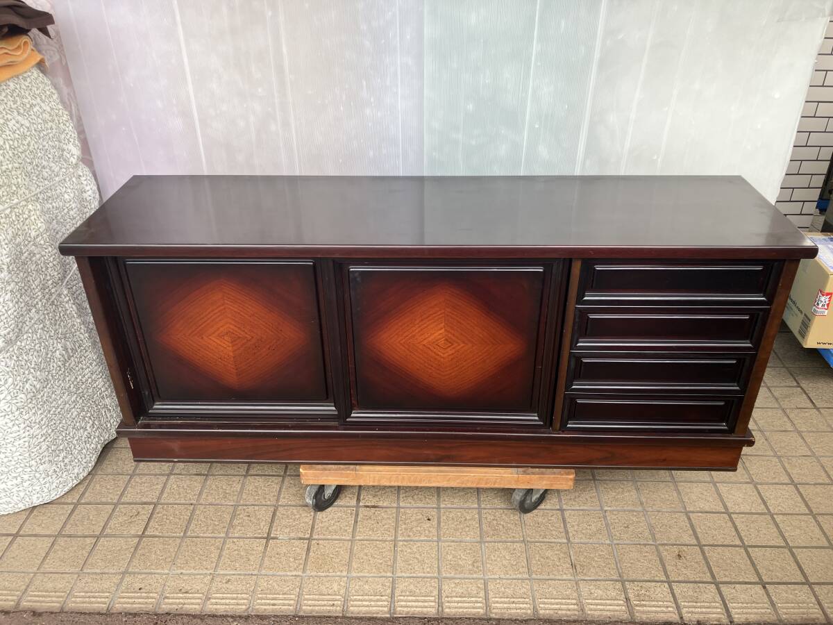 ◇唐木高級茶棚 黒檀 茶箪笥 飾り棚 和家具 アンティーク 昭和 ◇唐木高級茶棚 黒檀 茶箪笥 飾り棚 和家具 アンティーク 昭和