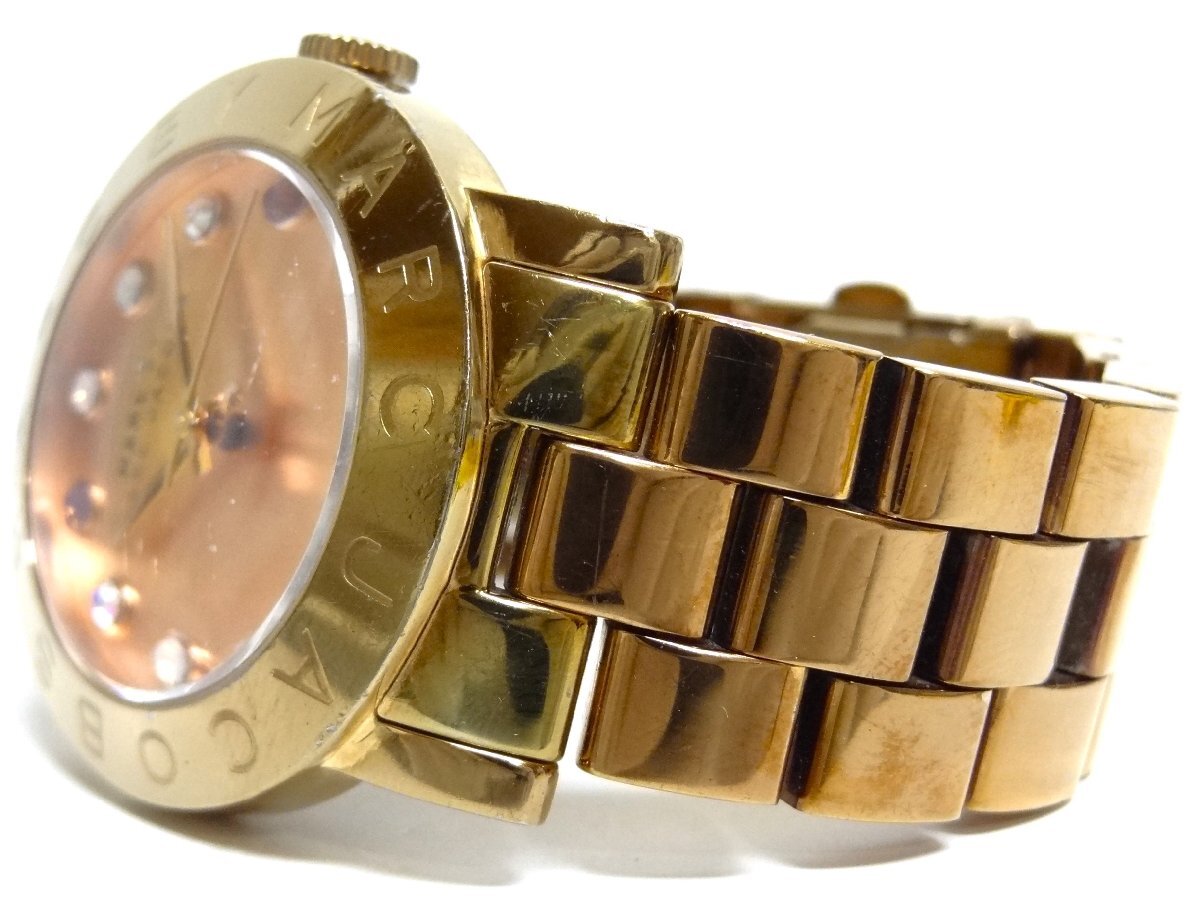 動(dòng)作確認(rèn)済 MARC BY MARC JACOBS マークバイマークジェイコブス レディース腕時(shí)計(jì) ゴールド×ピンク QZ MBM3216 ●☆