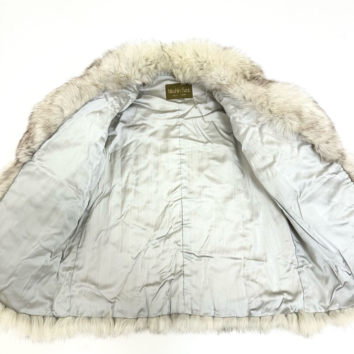 貂商】 h5164 Nisshin Furs フォックス ハーフコート フォックス 貂商】 h5164 Nisshin Furs フォックス ハーフコート フォックス