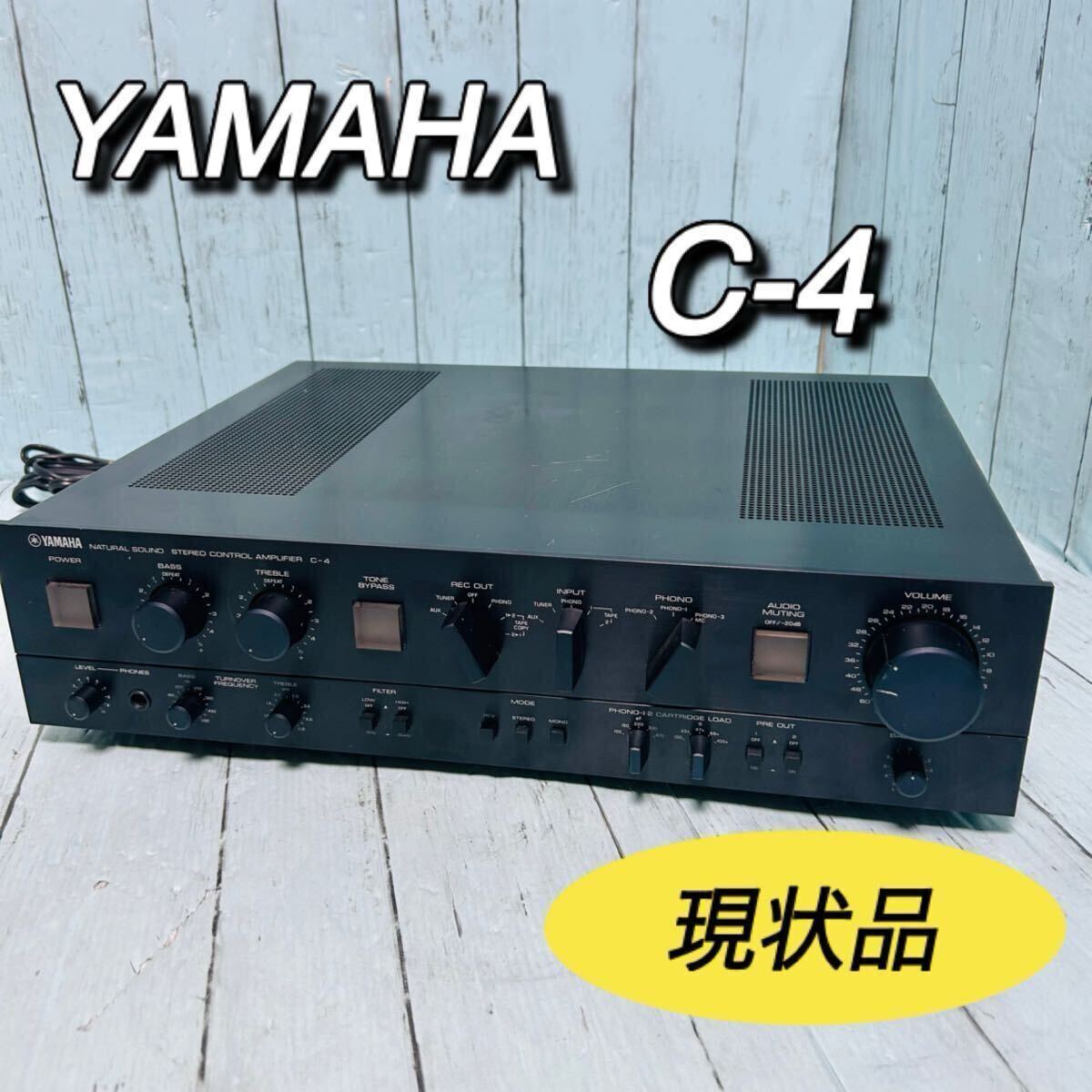 YAMAHA Yamaha C-4 натуральный звук стерео контроль усилитель электризация проверка текущее состояние товар утиль аудио Showa Retro 