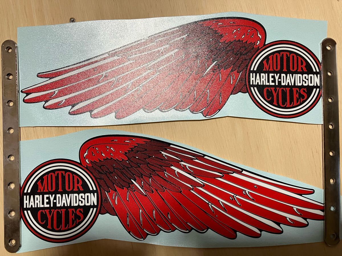 レプリカタンクデカール 81- Wing 金白 ショベル FL FX 3.5 5 レプリカタンクデカール 81- Wing 金白 ショベル FL FX 3.5 5