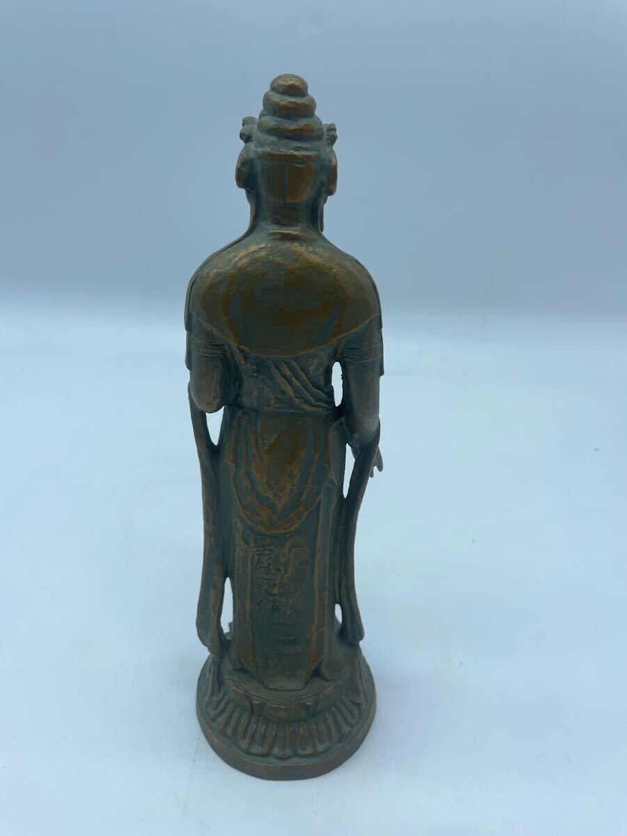 北村西望作 聖観音】 ブロンズ 仏像 観音像 銅像 置物 高さ約 北村西望作 聖観音】 ブロンズ 仏像 観音像 銅像 置物 高さ約