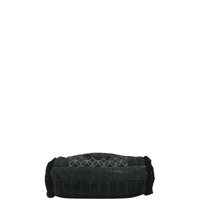 中古 シャネル チョコバー ココマーク チェーン ショルダーバッグ スウェード ムートン ABランク CHANEL【送料無料】【三田店】