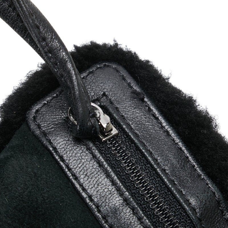 中古 シャネル チョコバー ココマーク チェーン ショルダーバッグ スウェード ムートン ABランク CHANEL【送料無料】【三田店】