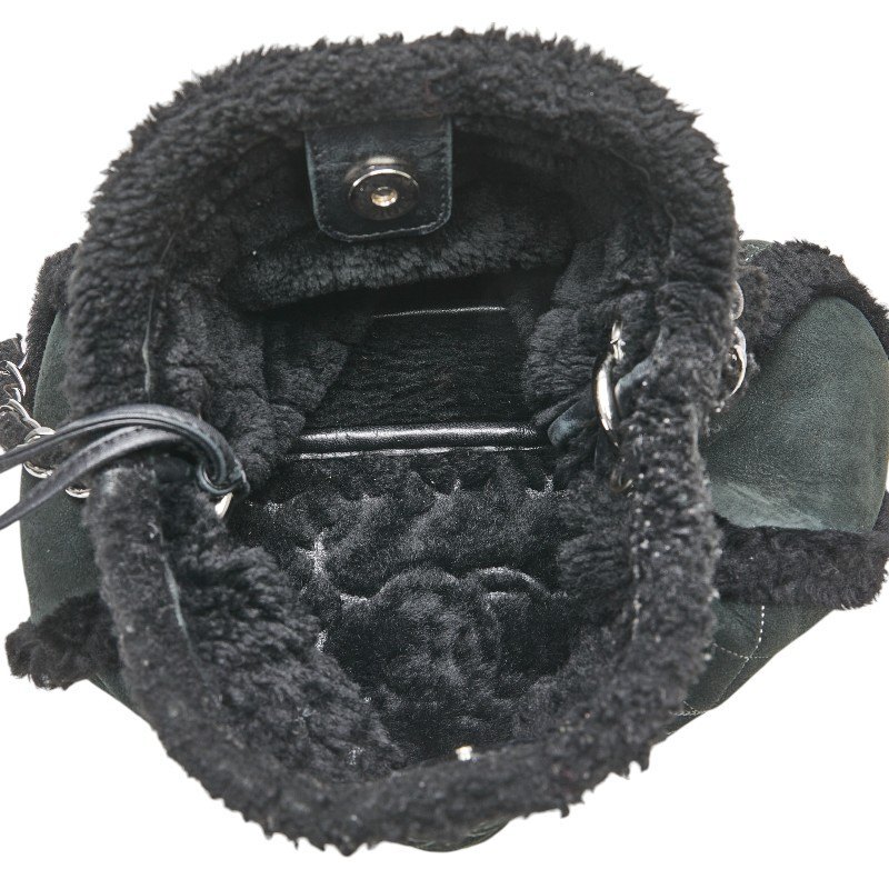 中古 シャネル チョコバー ココマーク チェーン ショルダーバッグ スウェード ムートン ABランク CHANEL【送料無料】【三田店】