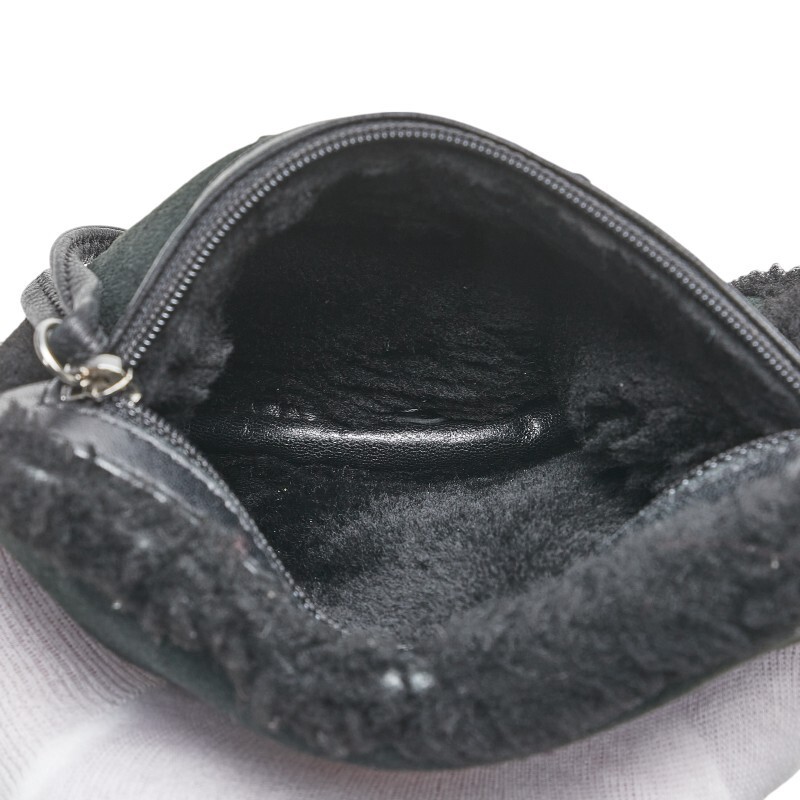 中古 シャネル チョコバー ココマーク チェーン ショルダーバッグ スウェード ムートン ABランク CHANEL【送料無料】【三田店】