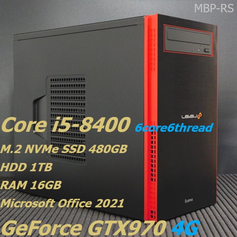 ゲーミング】【Core i5-8400+GeForce GTX970】 【M.2 SSD ゲーミング】【Core i5-8400+GeForce GTX970】 【M.2 SSD