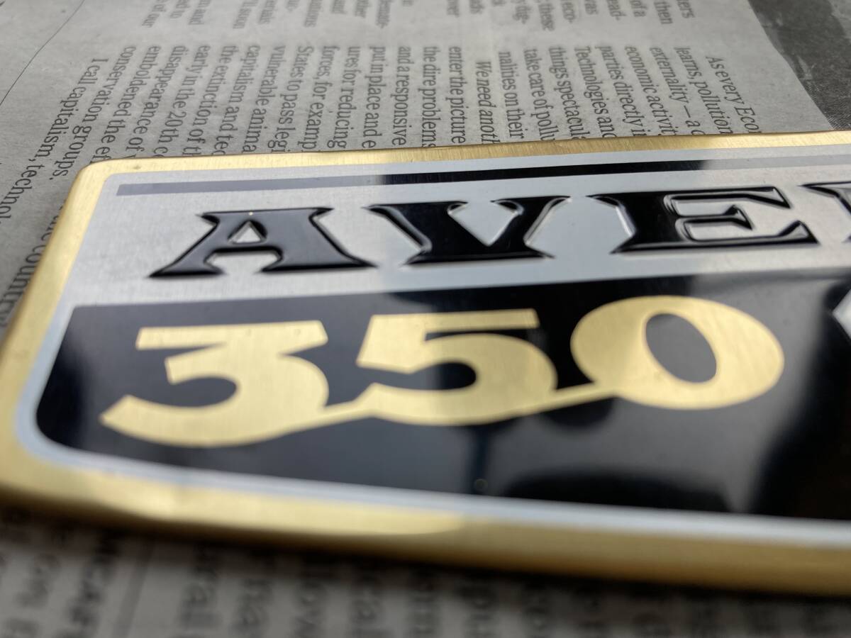 A7SS、アベンジャー、AVENGER、350SS INJECTOLUBE、オイルタンク・エンブレム、激レア！ カワサキ純正部品、未使用・新品_画像3