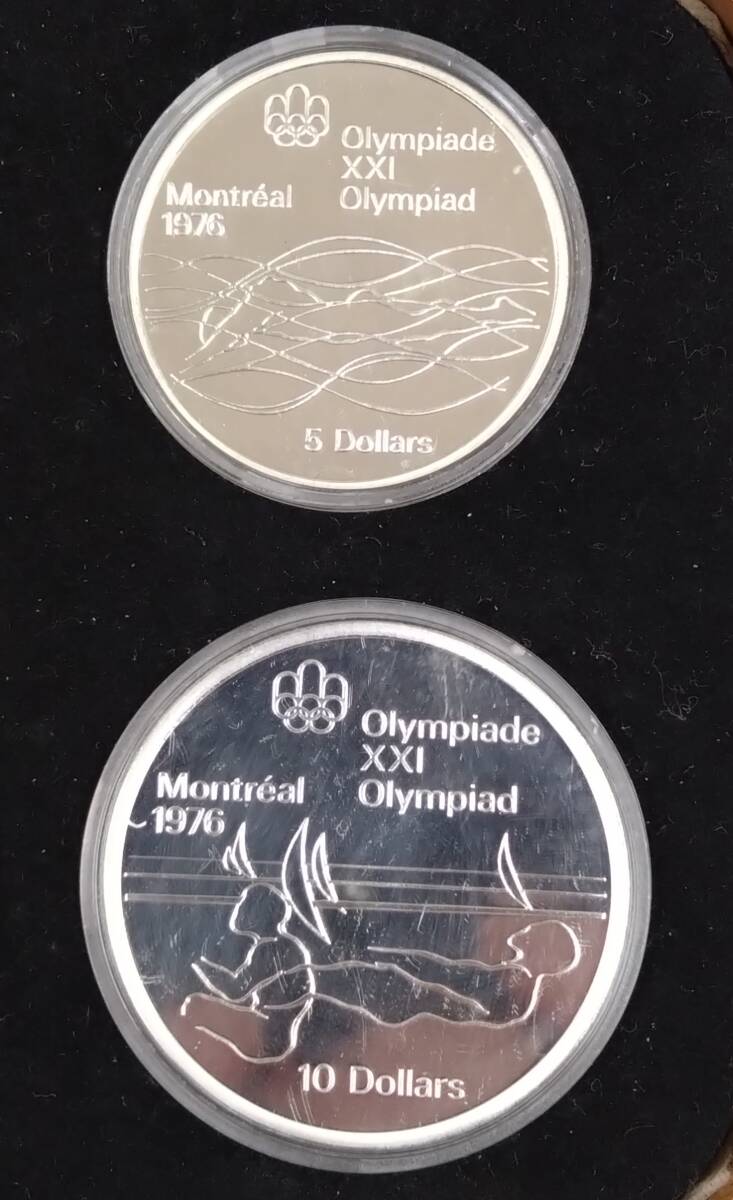 ◇ モントリオールオリンピック 記念銀貨 1976年 5ドル 2枚 10 ◇ モントリオールオリンピック 記念銀貨 1976年 5ドル 2枚 10