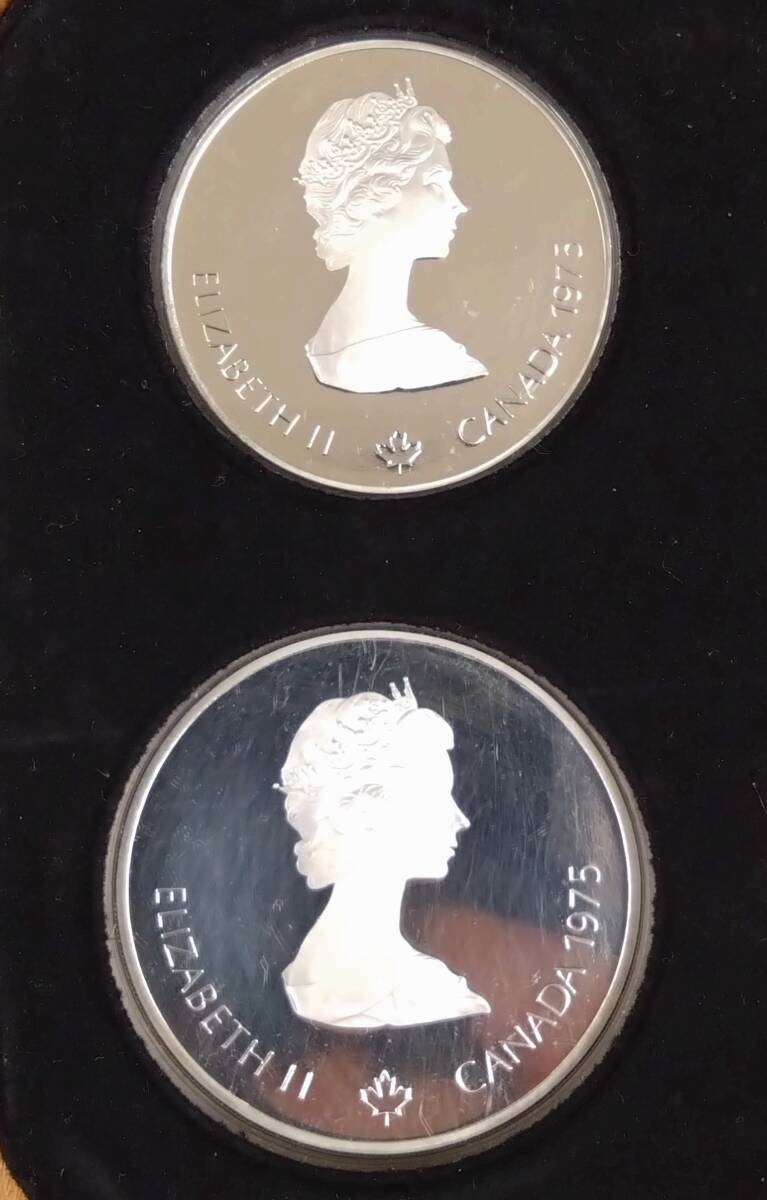◇ モントリオールオリンピック 記念銀貨 1976年 5ドル 2枚 10 ◇ モントリオールオリンピック 記念銀貨 1976年 5ドル 2枚 10