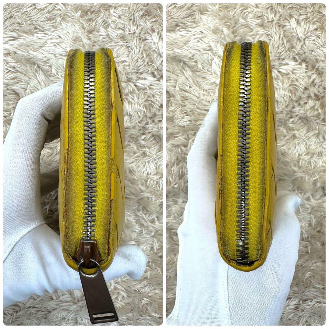 美品】ボッテガヴェネタ 長財布 RFID イエロー マキシチャート 美品】ボッテガヴェネタ 長財布 RFID イエロー マキシチャート