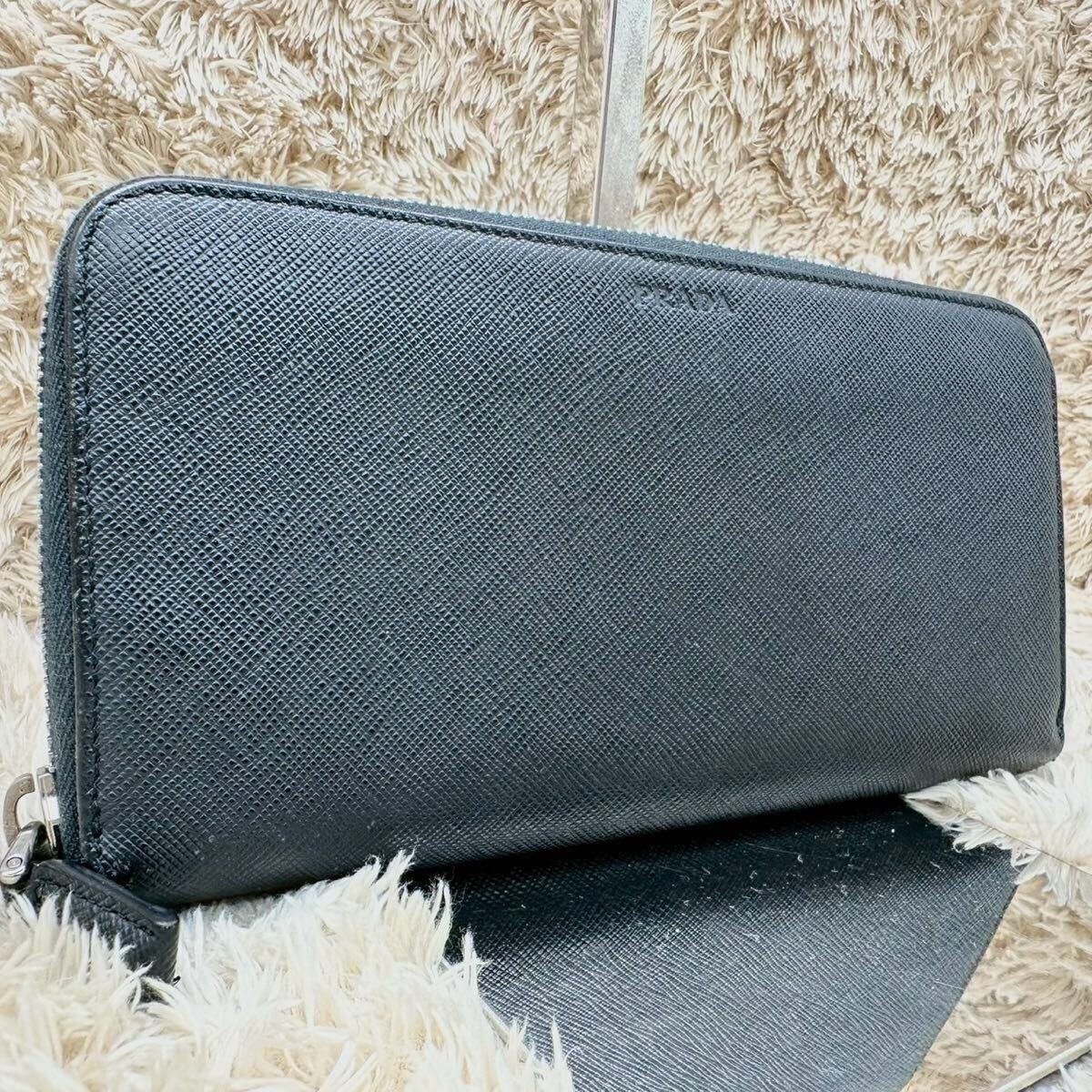 極美品/現行◇PRADA プラダ 長財布 サフィアーノレザー 型押し 極美品/現行◇PRADA プラダ 長財布 サフィアーノレザー 型押し