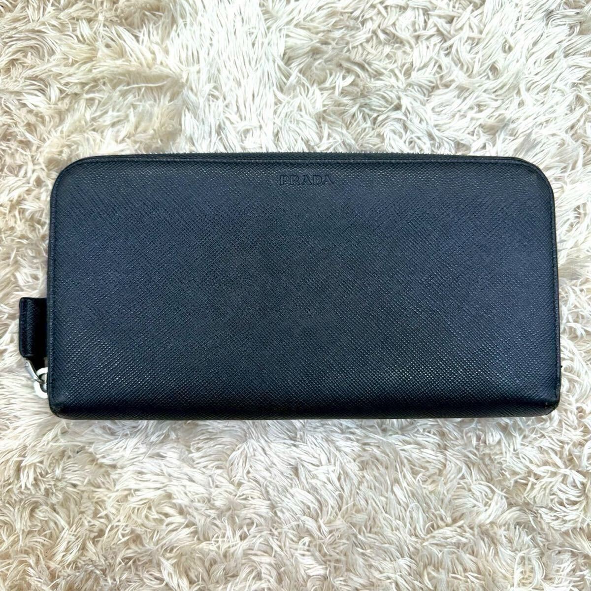 極美品/現行◇PRADA プラダ 長財布 サフィアーノレザー 型押し 極美品/現行◇PRADA プラダ 長財布 サフィアーノレザー 型押し