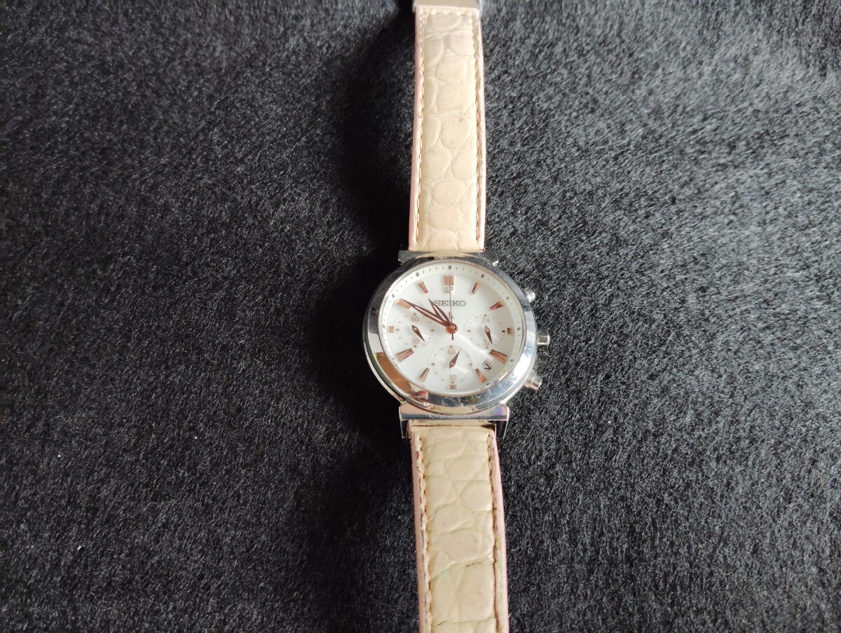 SEIKO セイコー ルキア V175-0AJ0 ソーラー クロノグラフ 白文字 SEIKO セイコー ルキア V175-0AJ0 ソーラー クロノグラフ 白文字