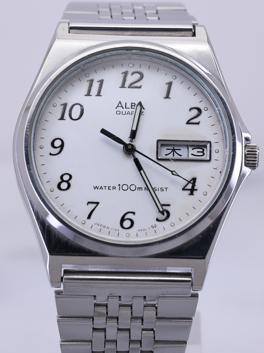 SEIKO ALBA セイコー アルバ Y143-8141 クォーツ式腕時(shí)計(jì) 超音波洗浄済み 稼働品