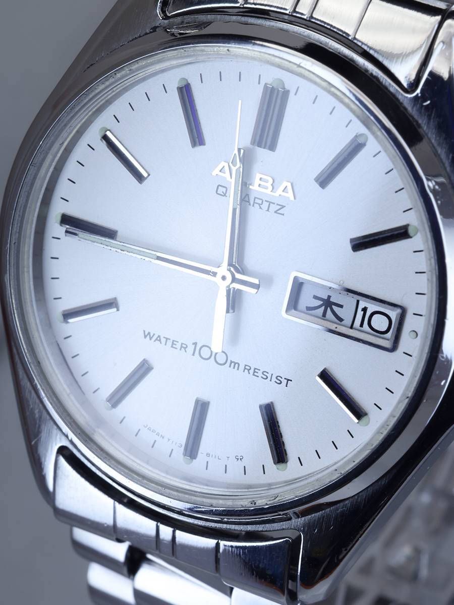 SEIKO ALBA セイコー アルバ Y113-8100 クォーツ式腕時計 ガラス交換済み 洗浄済み
