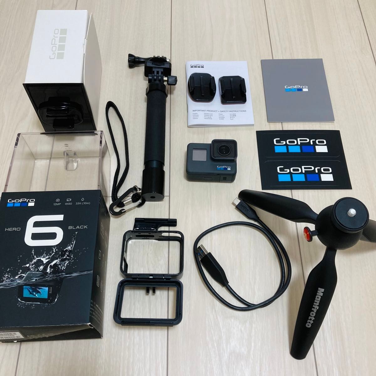 アクションカメラ　GoPro HERO6 BLACK 稼働品　バッテリー　microSD　付屬します。