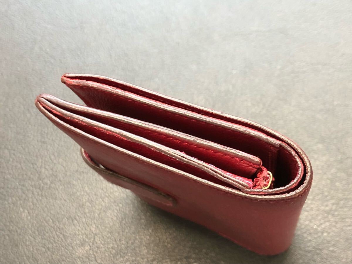 HERMES エルメス ベアン ジェラ 二つ折り コンパクト財布 レッド HERMES エルメス ベアン ジェラ 二つ折り コンパクト財布 レッド