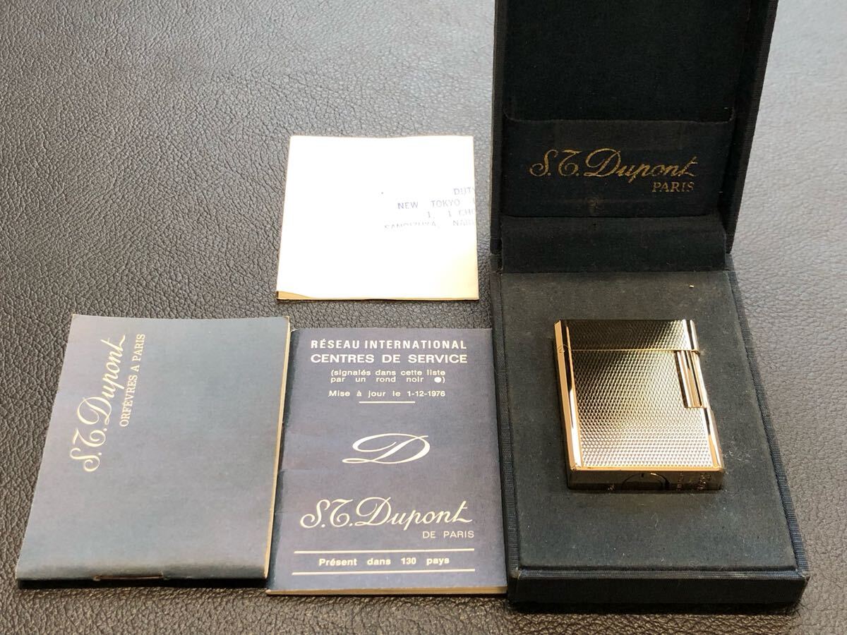 DuPont デュポン ガスライター ライン1 ゴールドカラー 箱付き DuPont デュポン ガスライター ライン1 ゴールドカラー 箱付き