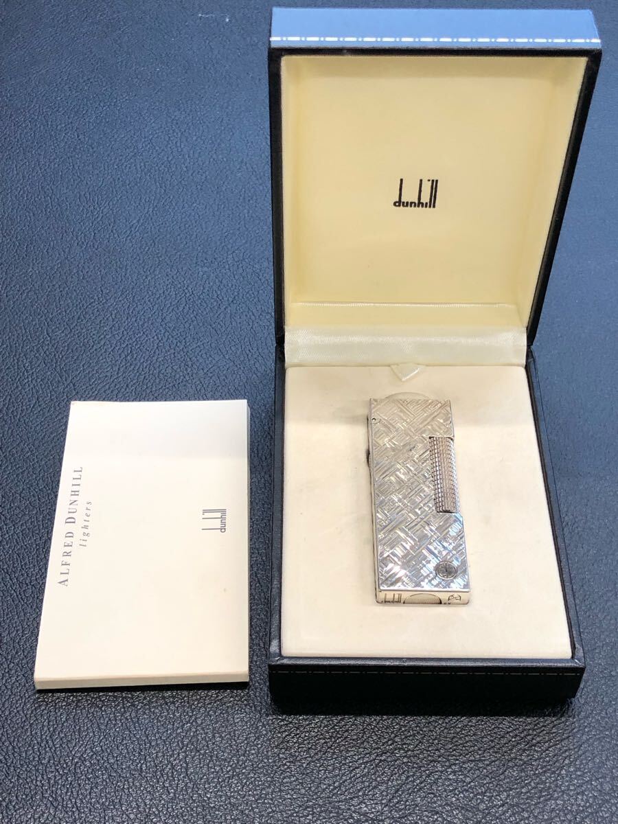 Dunhill ダンヒル ガスライター シルバー 箱付き 綺麗です Dunhill ダンヒル ガスライター シルバー 箱付き 綺麗です