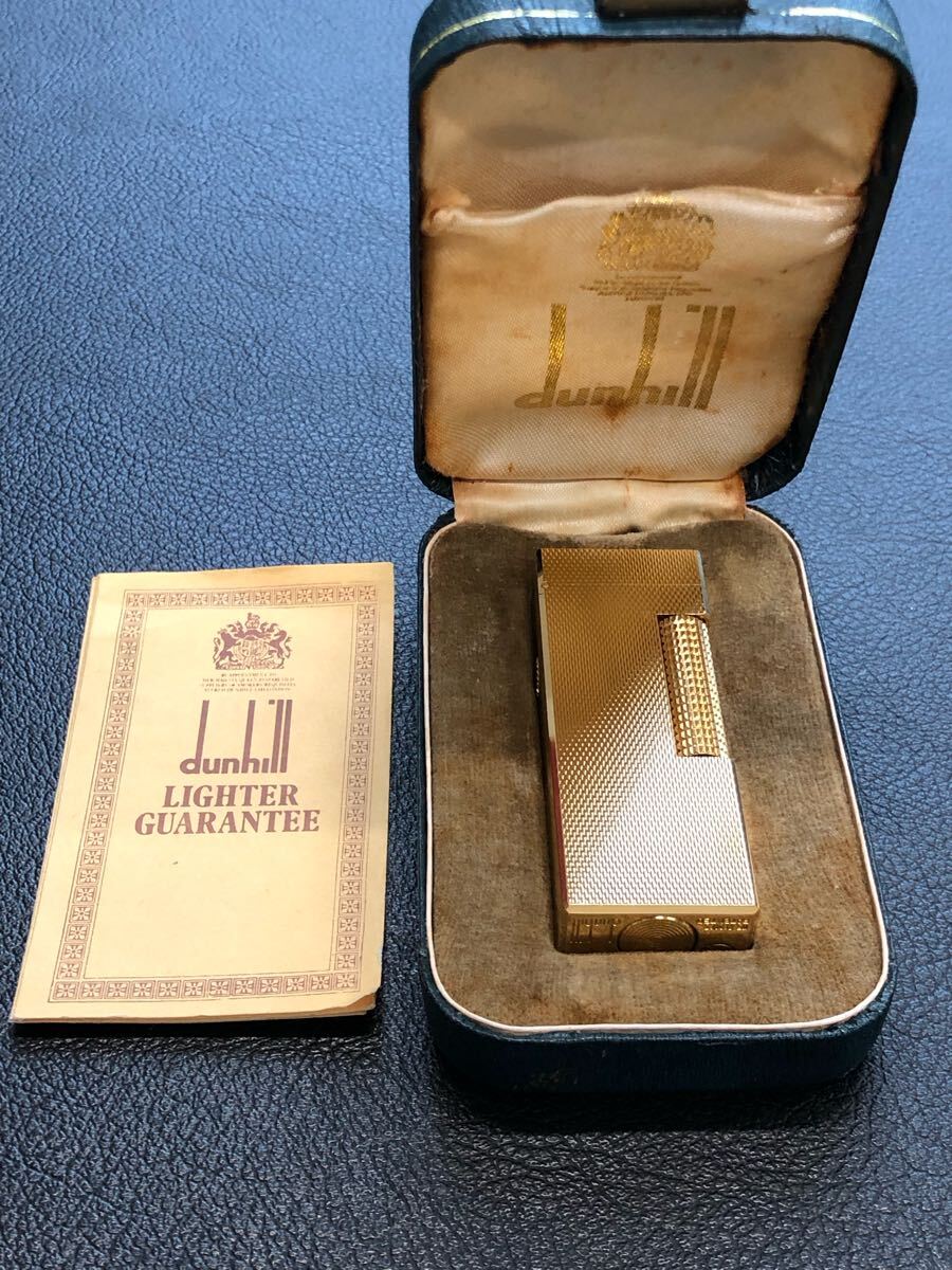 Dunhill ダンヒル ガスライター ゴールドカラー 箱付き 綺麗です Dunhill ダンヒル ガスライター ゴールドカラー 箱付き 綺麗です