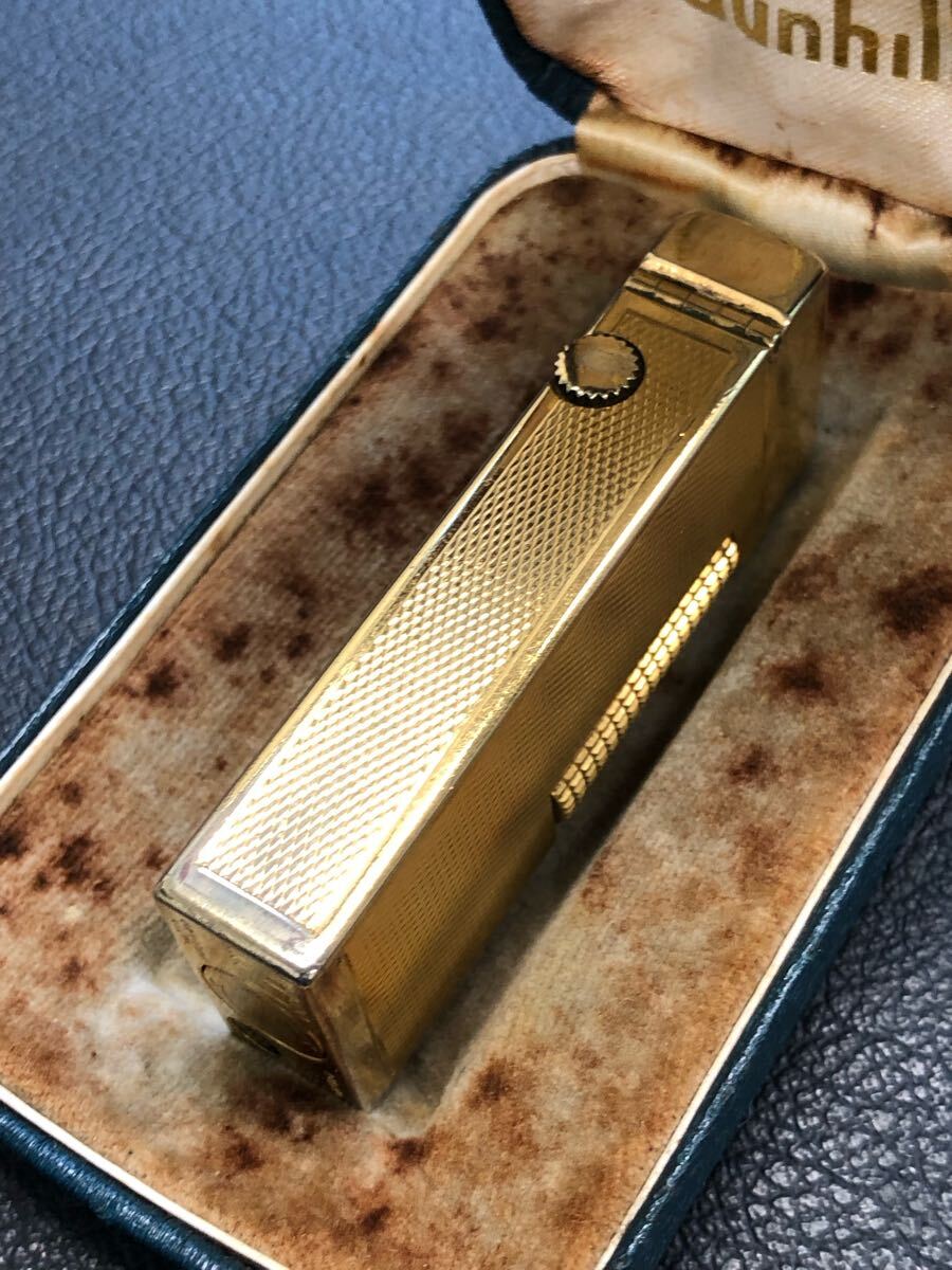 Dunhill ダンヒル ガスライター ヴィンテージ ゴールド 箱付き